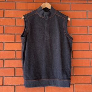 HORN LEGEND Men's Cotton Blend Gray 1/4 Vest Size Small